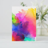 Rainbow Waterverf Tie Dye Ink Bedankt voor de Cust (Staand voorkant)