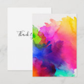 Rainbow Waterverf Tie Dye Ink Bedankt voor de Cust (Voorkant / Achterkant)