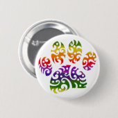 Rainbow Waterverf Tribal Dog Paw Tattoo Print Ronde Button 5,7 Cm (Voorkant /achterkant)