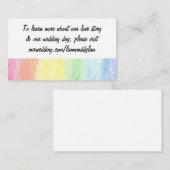 "Rainbow Waterverf" Trouwwebsite Kaarten (Voorkant / Achterkant)