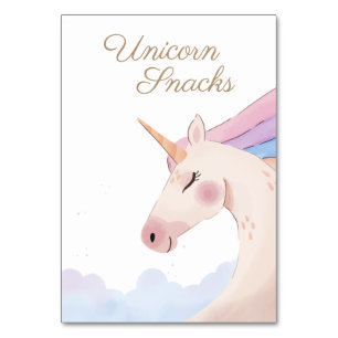 Rainbow Waterverf Unicorn Birthday Party   Tabel Kaart