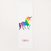 Rainbow Waterverf Unicorn Silhouette Personalizeer Yogamat (Voorkant)