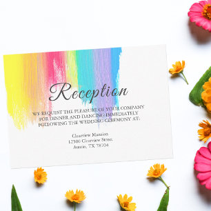 Rainbow Waterverf Verf LGBTQ-ontvangst Informatiekaartje