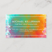 Rainbow Waterverf Verf plastic Visitekaartje (Achterkant)