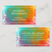 Rainbow Waterverf Verf plastic Visitekaartje (Voorkant / Achterkant)