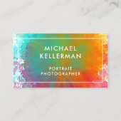 Rainbow Waterverf Verf plastic Visitekaartje (Voorkant)