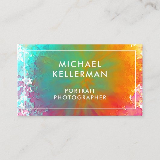 Rainbow Waterverf Verf plastic Visitekaartje (Voorkant)