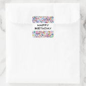 Rainbow Waterverf verf Polka stippen Vierkante Sticker (Tas)