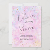 Rainbow Waterverf verjaardagsfeestje Kaart (Voorkant)