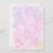 Rainbow Waterverf verjaardagsfeestje Kaart (Achterkant)