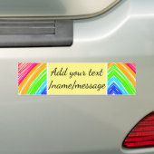 Rainbow waterverf voeg naam tekst aangepaste beric bumpersticker (Op auto)