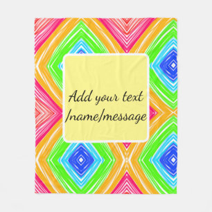 Rainbow waterverf voeg naam tekst aangepaste beric fleece deken
