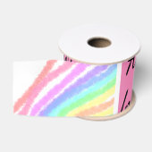 Rainbow waterverf voeg naam tekst aangepaste beric grosgrain lint (Spoel)