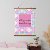 Rainbow waterverf voeg naam tekst aangepaste beric hangend wandkleed (Slaapkamer)