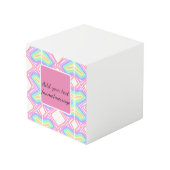 Rainbow waterverf voeg naam tekst aangepaste beric kubus (Achter hoekig)