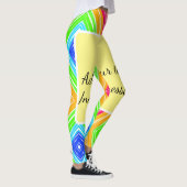 Rainbow waterverf voeg naam tekst aangepaste beric leggings (Rechts)