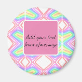 Rainbow waterverf voeg naam tekst aangepaste beric magneet (Voorkant)