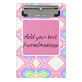 Rainbow waterverf voeg naam tekst aangepaste beric mini klembord (Voorkant)
