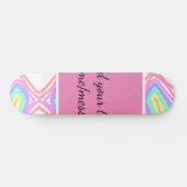 Rainbow waterverf voeg naam tekst aangepaste beric persoonlijk skateboard (Horizontaal)