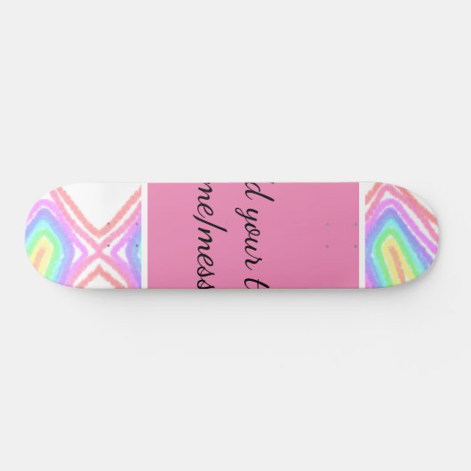 Rainbow waterverf voeg naam tekst aangepaste beric persoonlijk skateboard (Horizontaal)