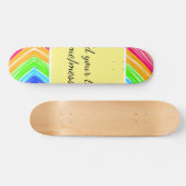 Rainbow waterverf voeg naam tekst aangepaste beric persoonlijk skateboard (Horizontaal)