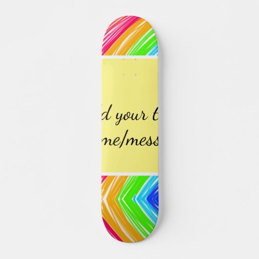 Rainbow waterverf voeg naam tekst aangepaste beric persoonlijk skateboard (Voorkant)