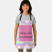 Rainbow waterverf voeg naam tekst aangepaste beric schort (Insitu)