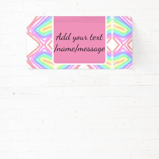 Rainbow waterverf voeg naam tekst aangepaste beric spandoek (Insitu)