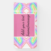 Rainbow waterverf voeg naam tekst aangepaste beric spandoek (Verticaal)