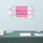 Rainbow waterverf voeg naam tekst aangepaste beric spandoek (Beurs)