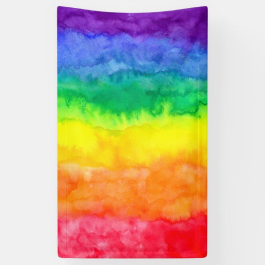 Rainbow Waterverf Wash Banner (Verticaal)