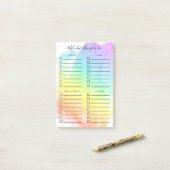 Rainbow Waterverf Wash Georganiseerde activiteiten Post-it® Notes (Op bureau)
