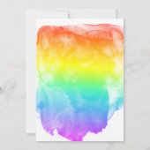Rainbow Waterverf Wash LGBTQ Wedding Kaart (Achterkant)