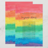 Rainbow Waterverf Wedding (Voorkant / Achterkant)