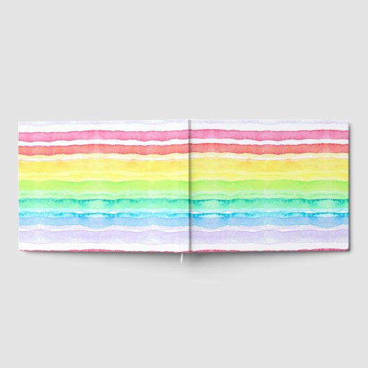 Rainbow Waterverf Wedding Gastenboek (Volledig)