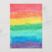 Rainbow Waterverf Wedding Informatiekaartje (Achterkant)