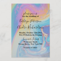 Rainbow Waterverf Wedding Invitation