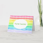 Rainbow Waterverf Wedding Kaart (Voorkant)