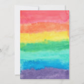 Rainbow Waterverf Wedding Kaart (Achterkant)