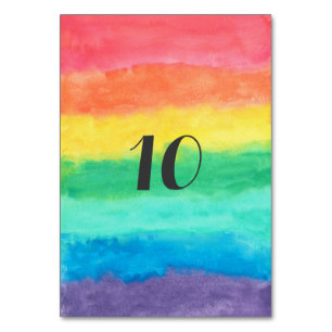 Rainbow Waterverf Wedding Kaart