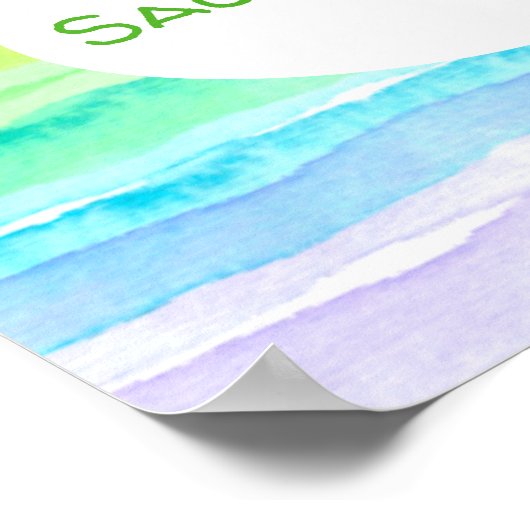 Rainbow Waterverf Wedding Poster (Hoek)