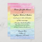 "Rainbow Waterverf" Wedding-uitnodigingen Kaart (Voorkant / Achterkant)