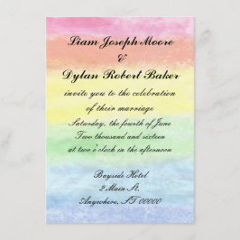 "Rainbow Waterverf" Wedding-uitnodigingen Kaart