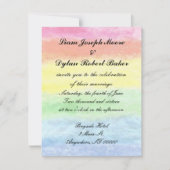"Rainbow Waterverf" Wedding-uitnodigingen Kaart (Voorkant)