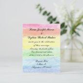 "Rainbow Waterverf" Wedding-uitnodigingen Kaart (Staand voorkant)