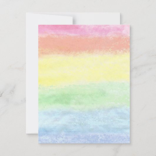 "Rainbow Waterverf" Wedding-uitnodigingen Kaart (Achterkant)