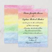 "Rainbow Waterverf" Wedding-uitnodigingen Kaart (Voorkant / Achterkant)