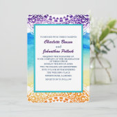 Rainbow Waterverf White Mandala Wedding Kaart (Staand voorkant)