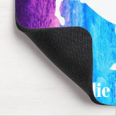 Rainbow-Waterverf & White Unicorn Silhouette Muismat (Hoek)