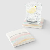 Rainbow Waterverf You're My Pot of Gold Romantisch Stenen Onderzetter (Zijkant)